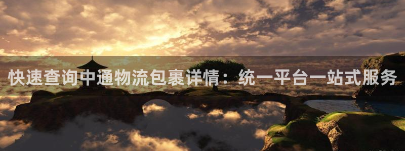 超凡国际官网入口官网：快速查询中通物